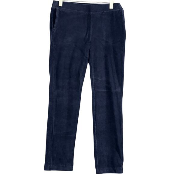 Pure Jill Pants - Pure Jill SZ Small Navy Blue Corduroy Pants‎ Soft Stretch Comfort Pull-on Travel